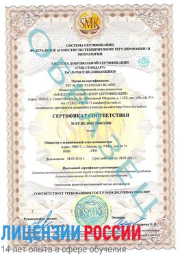 Образец сертификата соответствия Кизел Сертификат OHSAS 18001
